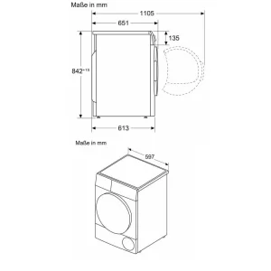 Máy sấy bơm nhiệt Bosch WQB245B40 series 8